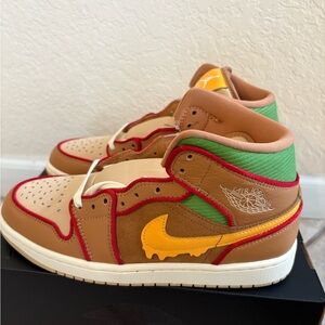 Air Jordan 1 SE Mid Cheeseburger‼️STEAL PRICE ‼️Size 8M